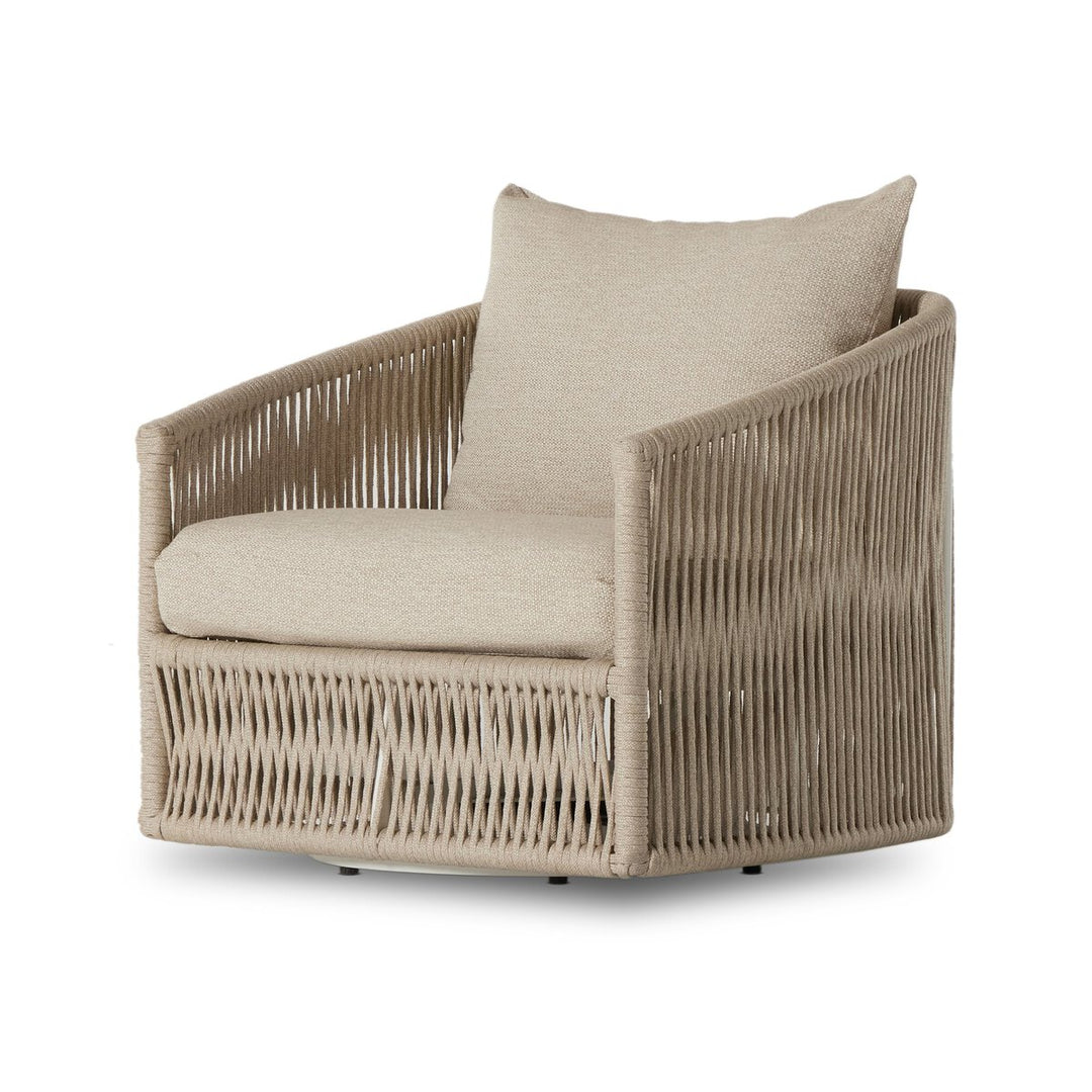 Lisbon Outdoor Swivel Chair - Faye Sand