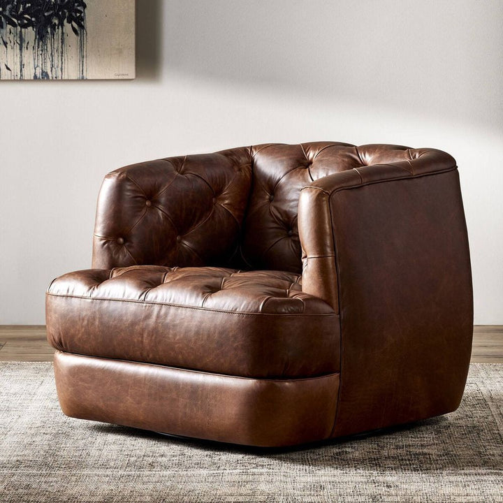 Lounge Chairs Bowen Swivel Chair - Raleigh Cigar