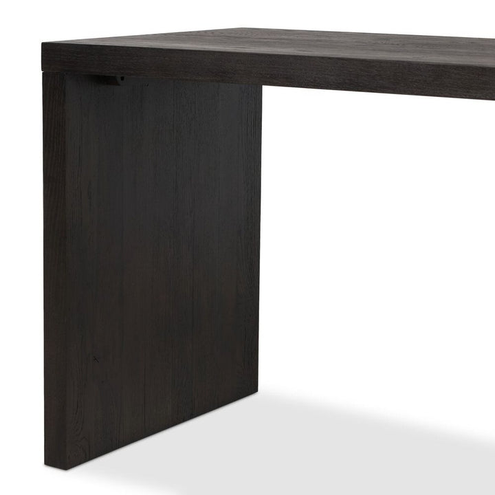 Posada Desk: Worn Black Oak Veneer