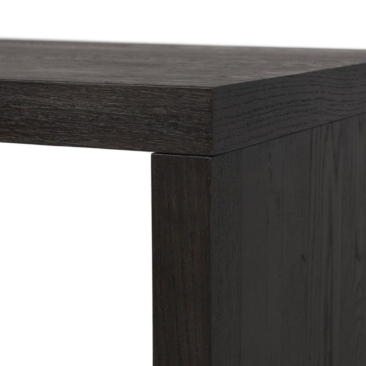 Posada Desk: Worn Black Oak Veneer