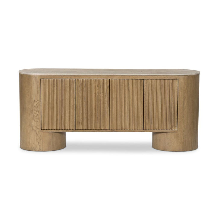 TV Stands & Media Consoles Giovani Media Console - Natural Light Oak Veneer
