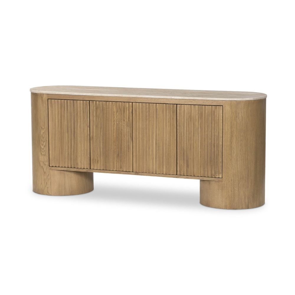 TV Stands & Media Consoles Giovani Media Console - Natural Light Oak Veneer
