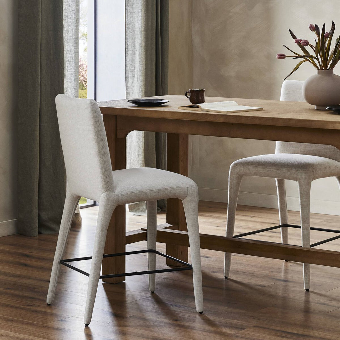 Verona Bar + Counter Stool - Mixt Linen Natural - Counter