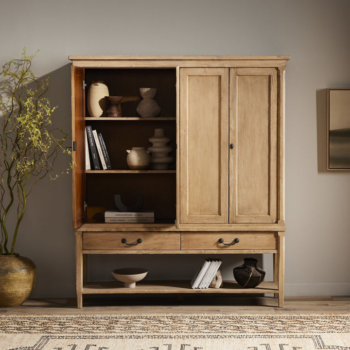 Berkeley Wide Cabinet - Aged Light Pine