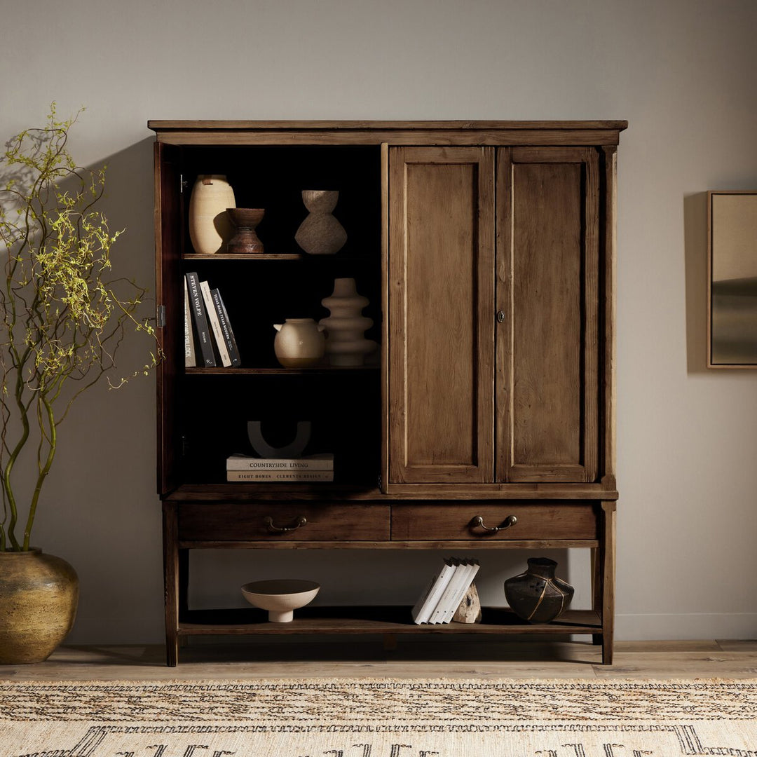 Berkeley Wide Cabinet - Aged Pine