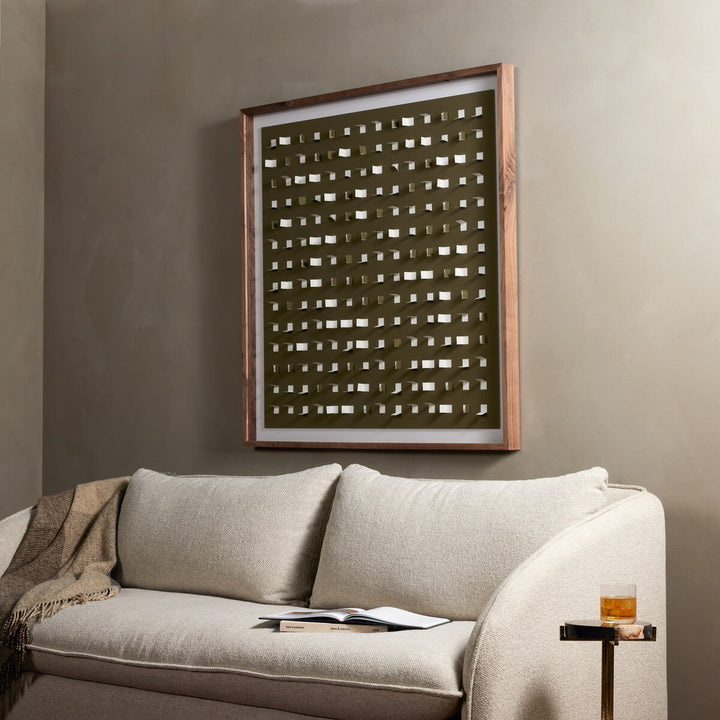 See Through Olive By Fh Art Studio - 48"X48" - Rustic Walnut