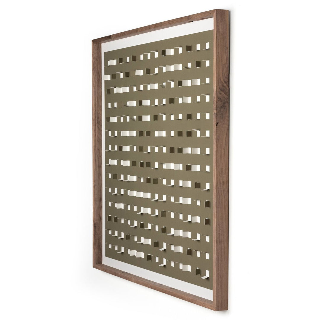 See Through Olive By Fh Art Studio - 48"X48" - Rustic Walnut