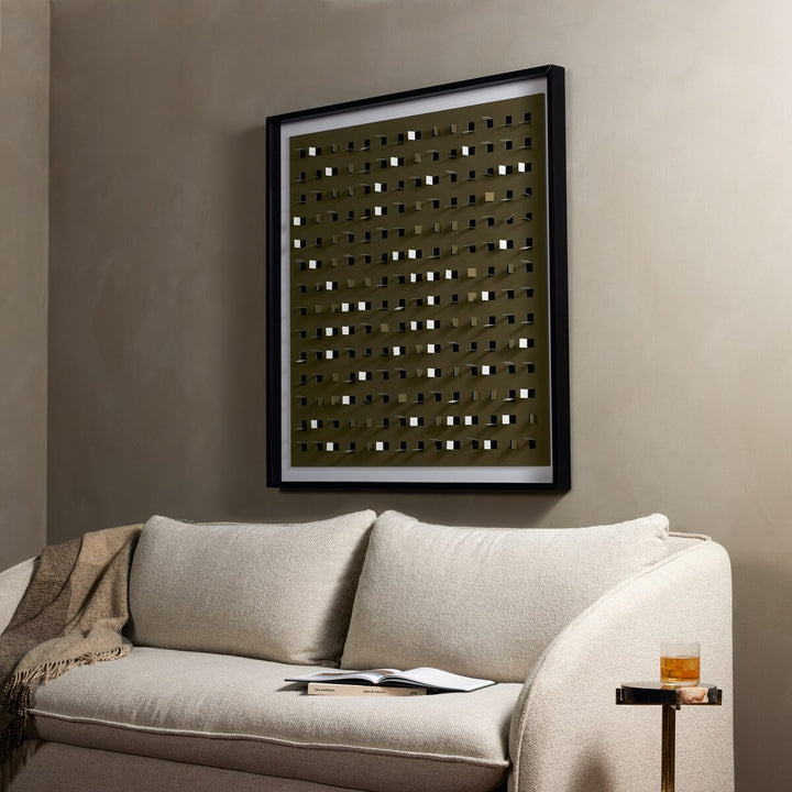 See Through Olive By Fh Art Studio - 48"X48" - Black Maple