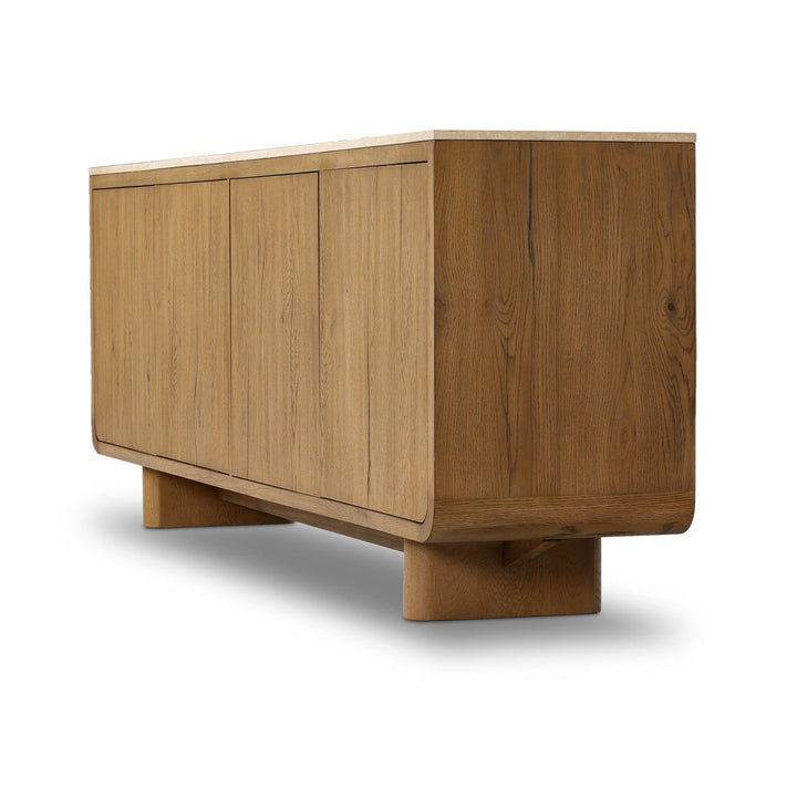 Colby Sideboard - Rubbed Light Oak - Light Brown, Beige