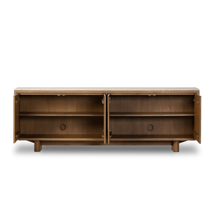 Colby Sideboard - Rubbed Light Oak - Light Brown, Beige