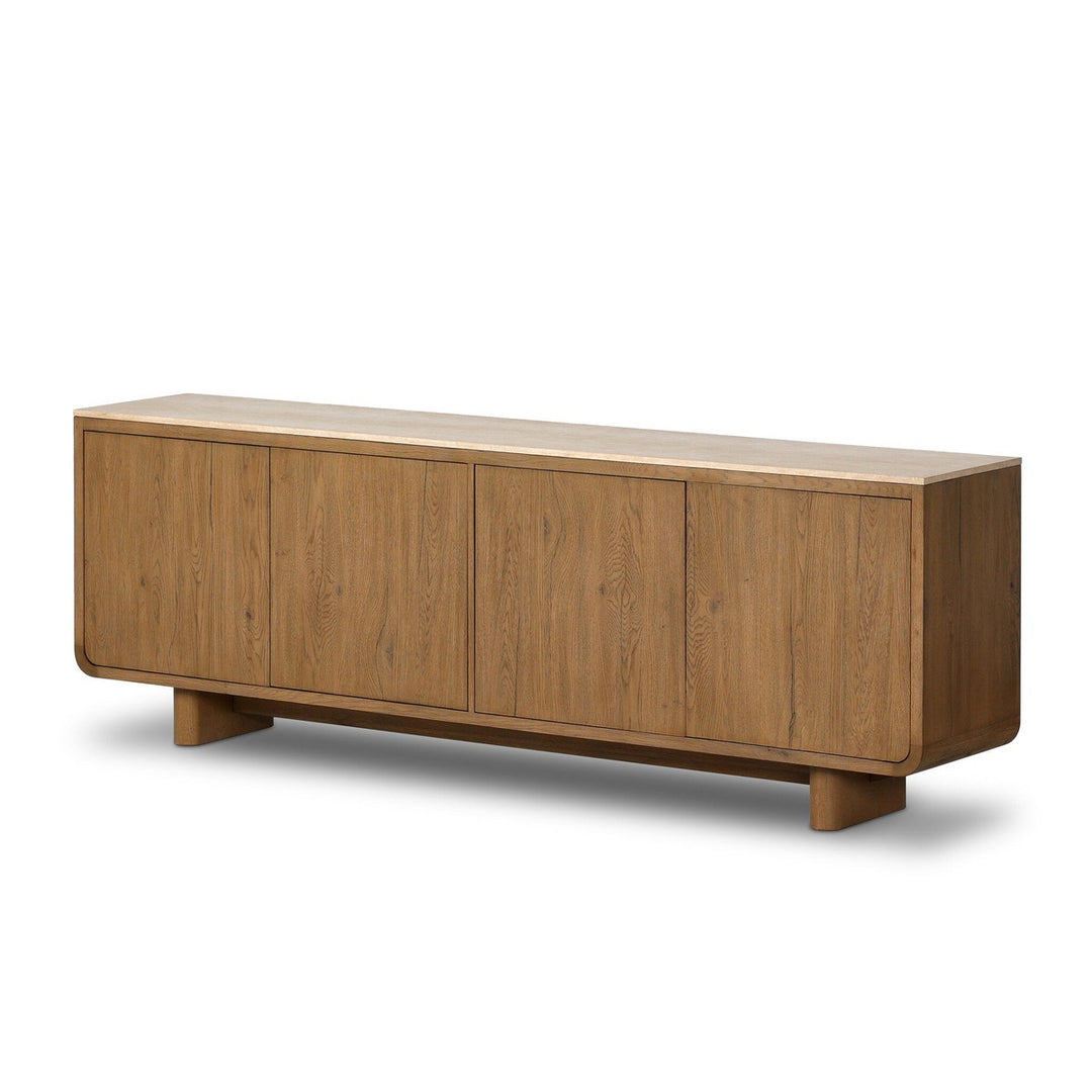 Colby Sideboard - Rubbed Light Oak - Light Brown, Beige