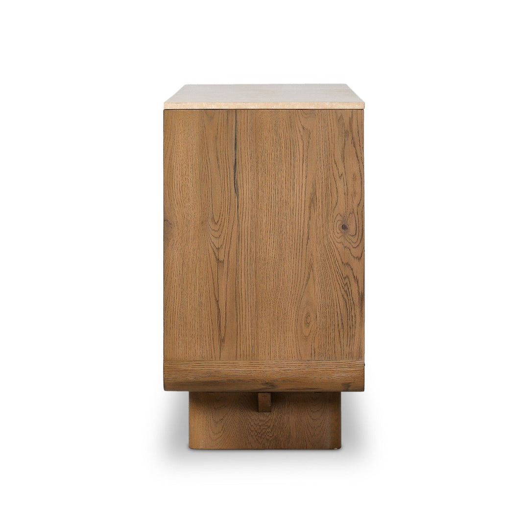 Colby Sideboard - Rubbed Light Oak - Light Brown, Beige