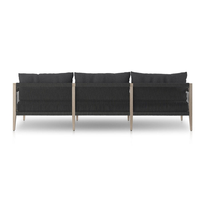 Weston Outdoor Sofa, Weathered Grey - FIQA Boucle Slate