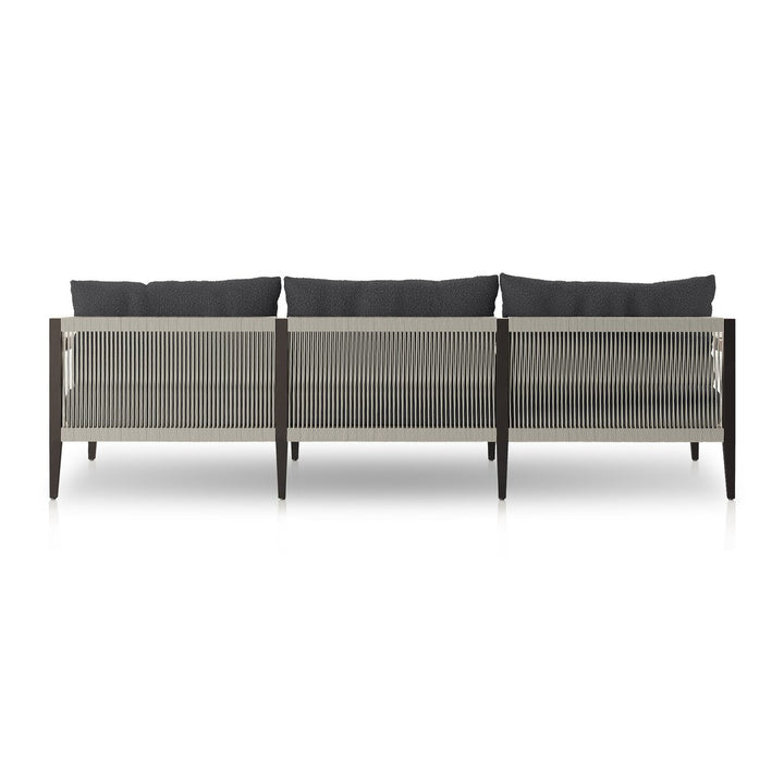 Pinewood Outdoor Sofa, Bronze - 93" - Fiqa Boucle Slate