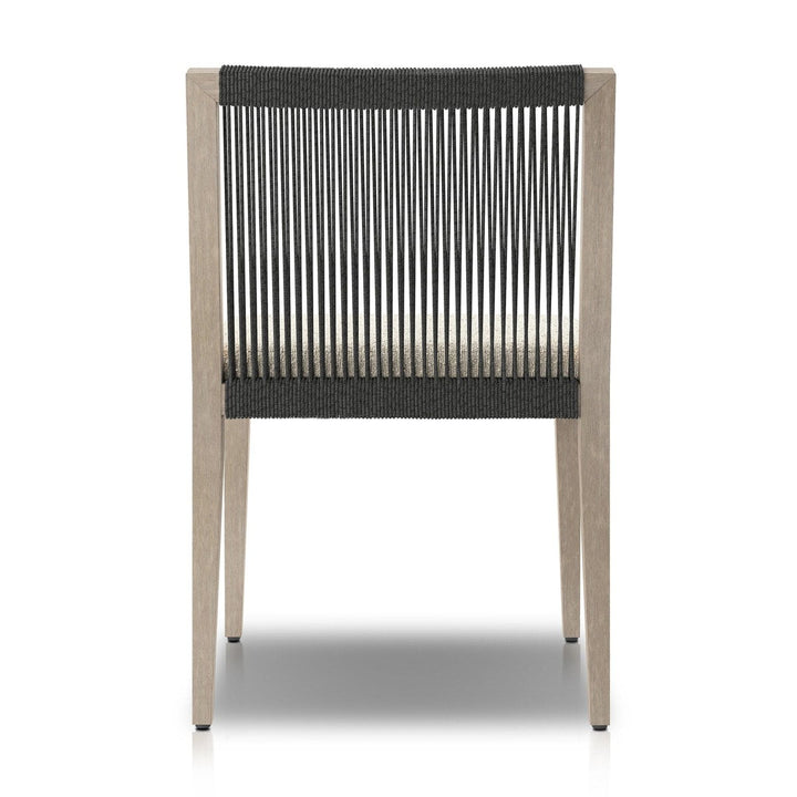 Everly Outdoor Dining Chair, Weathered Grey - FIQA Boucle Cream