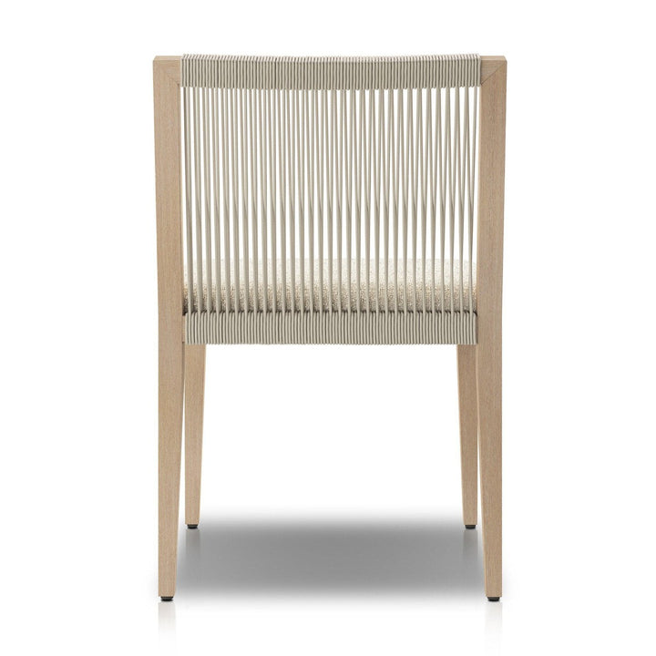 Everly Outdoor Dining Chair, Washed Brown - FIQA Boucle Cream