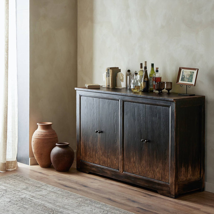 One Hour Sideboard - Distressed Black - 63"