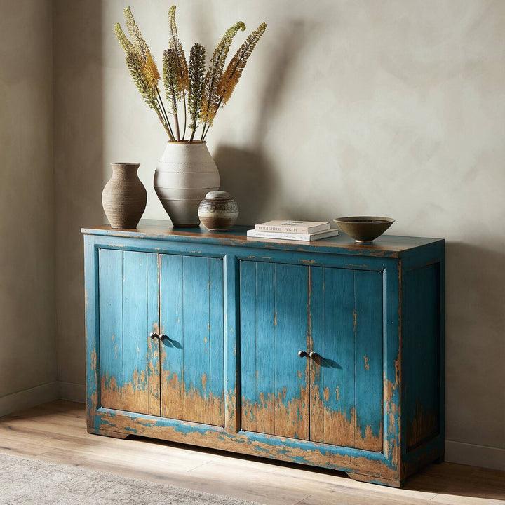 One Hour Sideboard - Distressed Blue - 63"