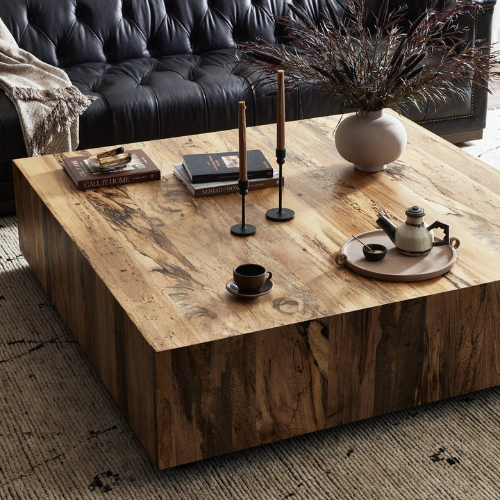 Easton Large Square Coffee Table - Spalted Primavera