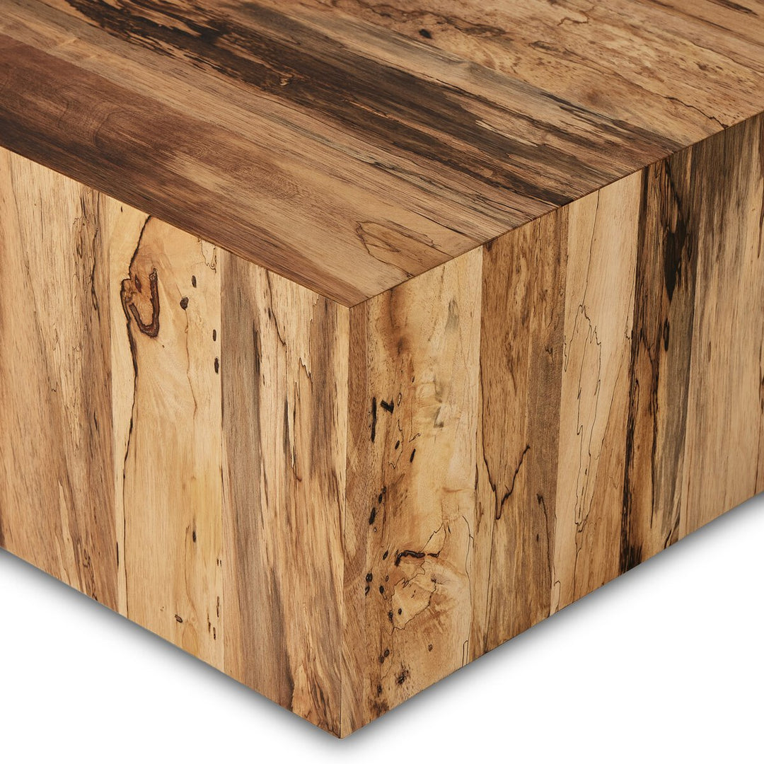 Easton Large Rectangular Coffee Table - Spalted Primavera