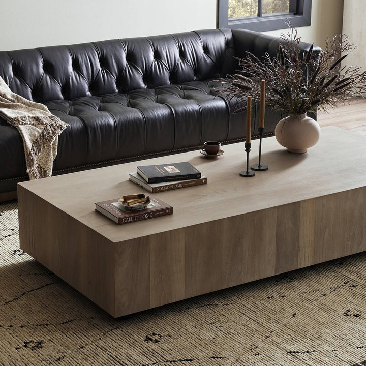 Easton Large Rectangular Coffee Table - Ashen Walnut