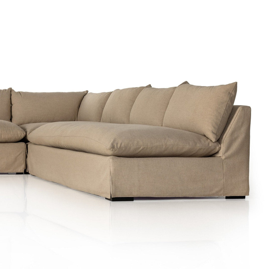 Emerson Slipcover 3-Piece Sectional - Antwerp Taupe - 114"