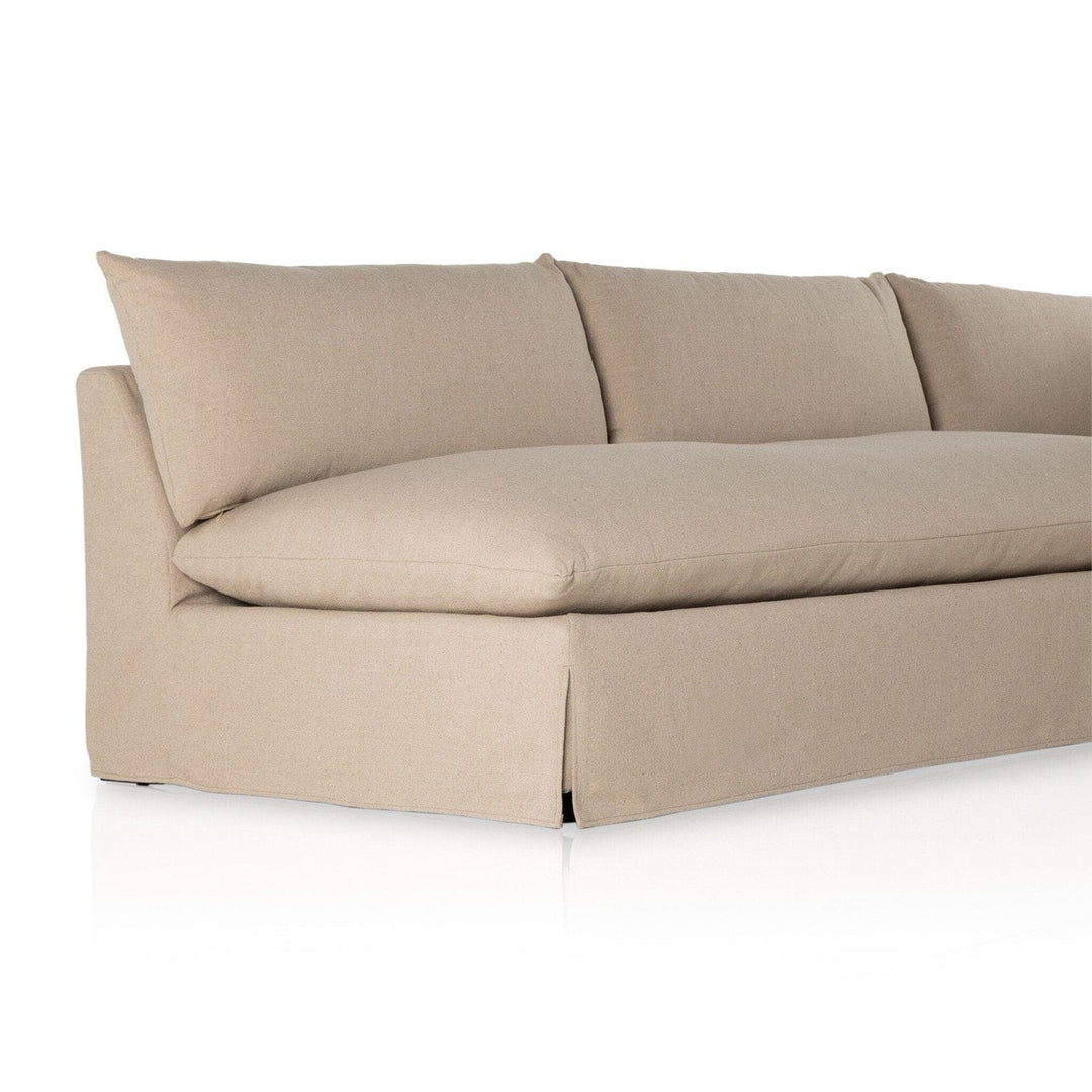 Emerson Slipcover 3-Piece Sectional - Antwerp Taupe - 114"