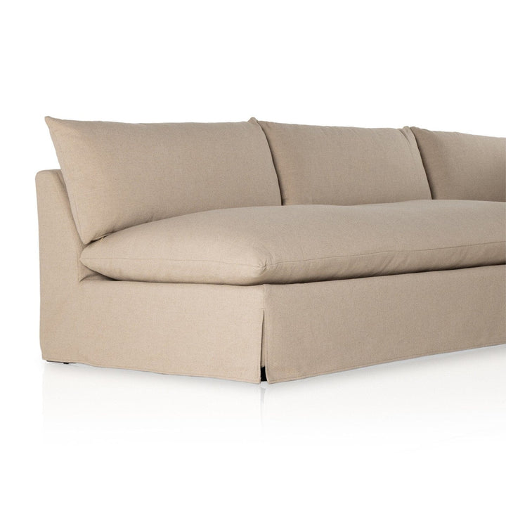 Emerson Slipcover 3-Piece Sectional - Antwerp Taupe - 114"