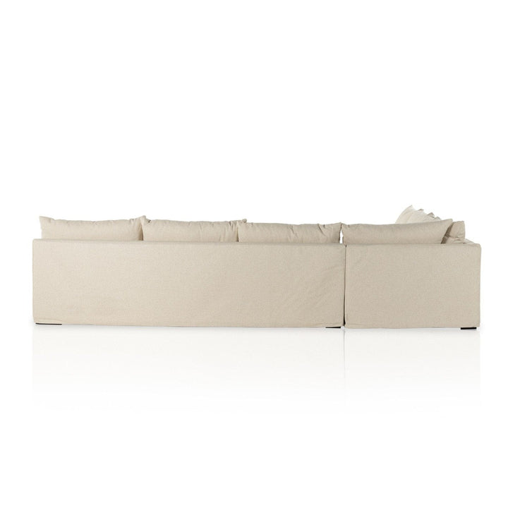 Emerson Slipcover 3-Piece Sectional - Antwerp Natural - 134"