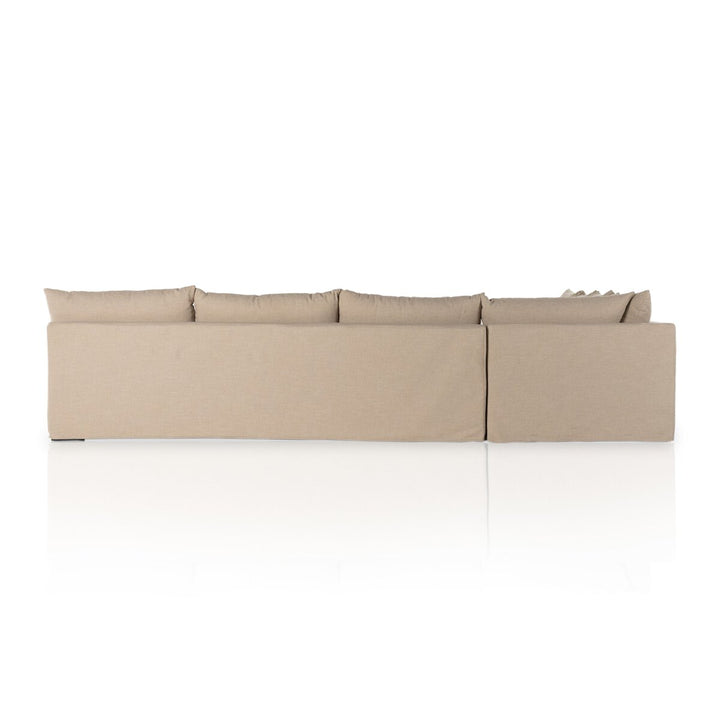 Cole Slipcover 3-Piece Sectional - 134" - Antwerp Taupe