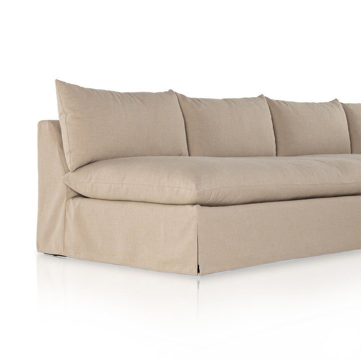 Cole Slipcover 3-Piece Sectional - 134" - Antwerp Taupe