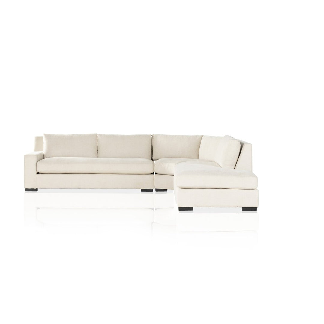 Bennett 3-Piece Sectional - Right Facing Bumper Chaise - Alcott Fawn