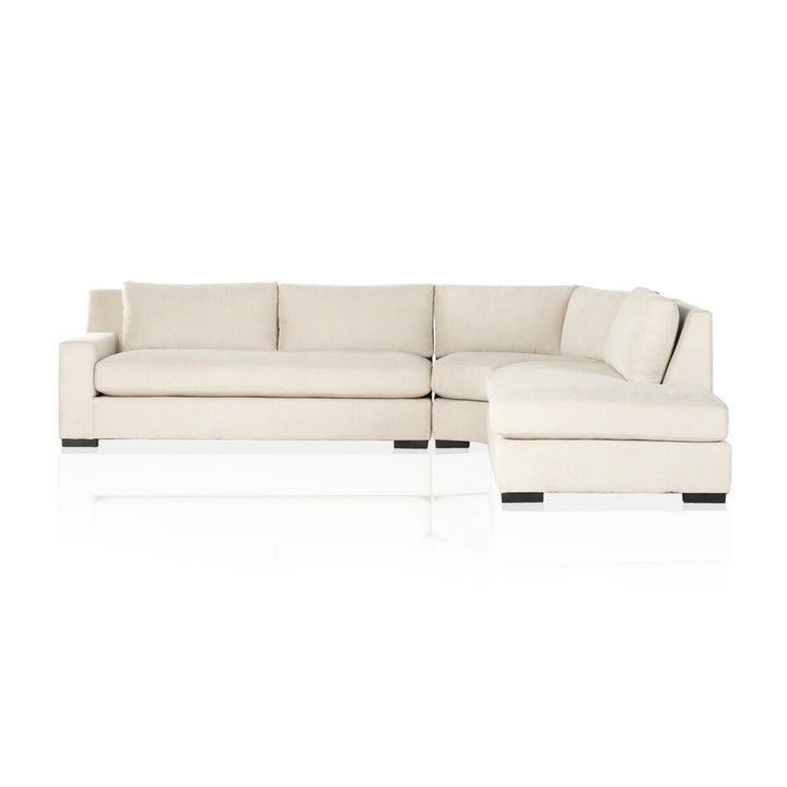 Bennett 3-Piece Sectional - Right Facing Bumper Chaise - Alcott Fawn