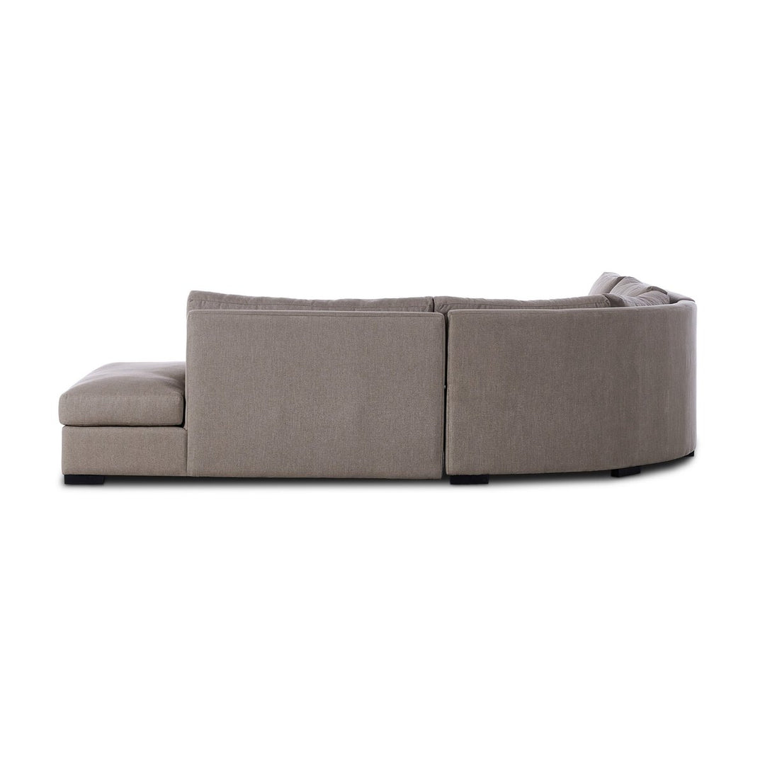 Bennett 3-Piece Sectional - Right Facing Bumper Chaise - Vesuvio Cafe