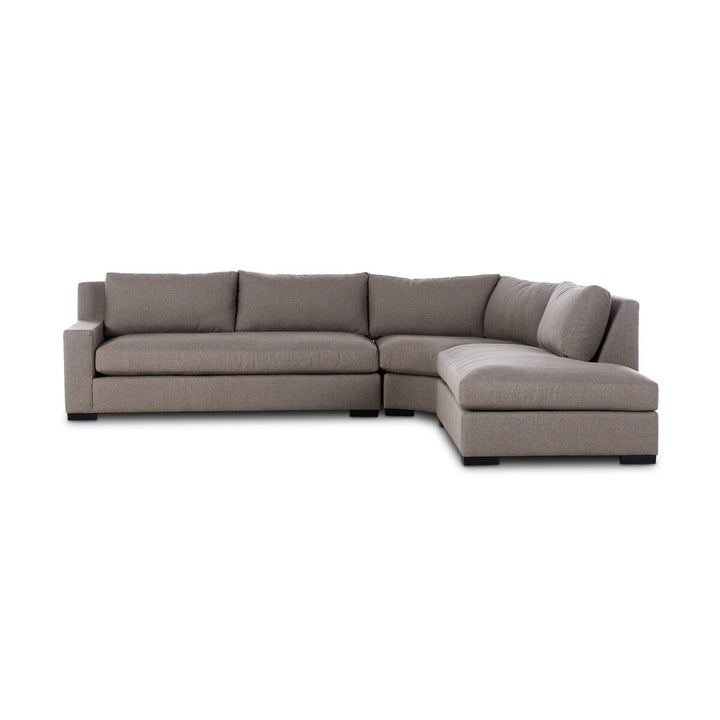 Bennett 3-Piece Sectional - Right Facing Bumper Chaise - Vesuvio Cafe