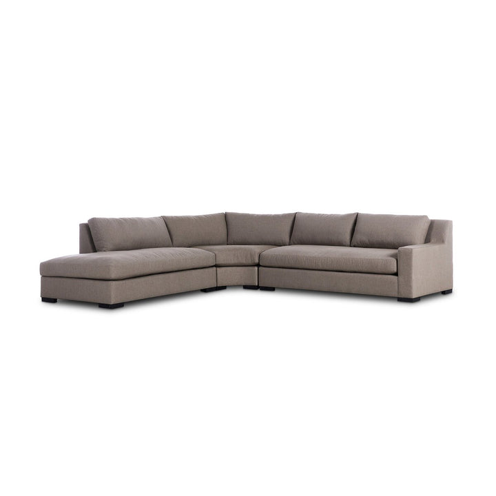 Bennett 3-Piece Sectional - Left Facing Bumper Chaise - Vesuvio Cafe