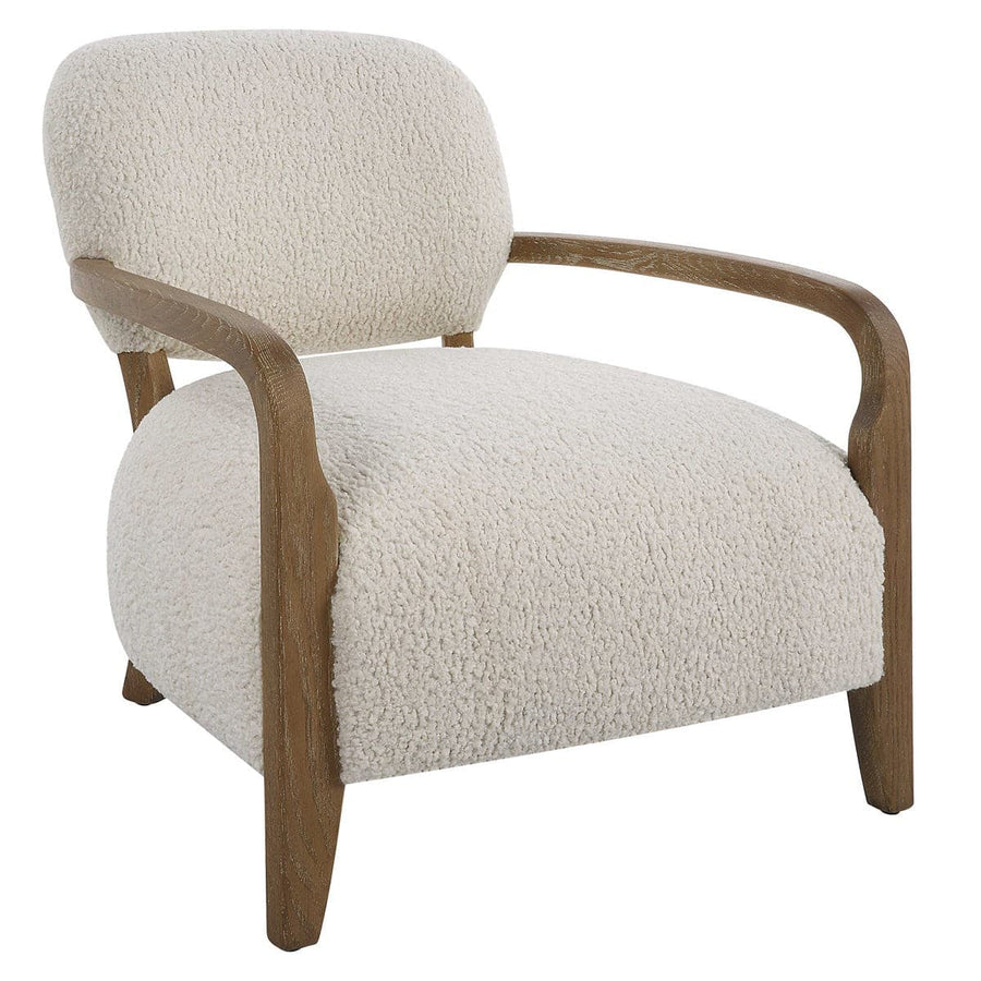 Telluride Natural Shearling Accent Chair-Uttermost-UTTM-23772-Lounge Chairs-1-France and Son