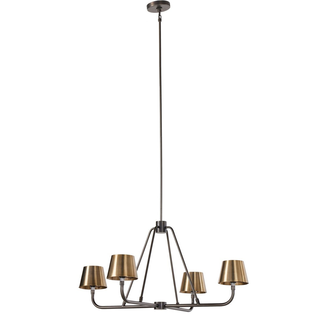 Bradley Chandelier - Aged Brass Iron - Dark Antique Iron