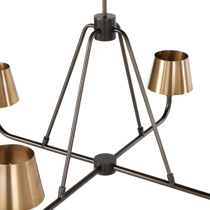 Bradley Chandelier - Aged Brass Iron - Dark Antique Iron