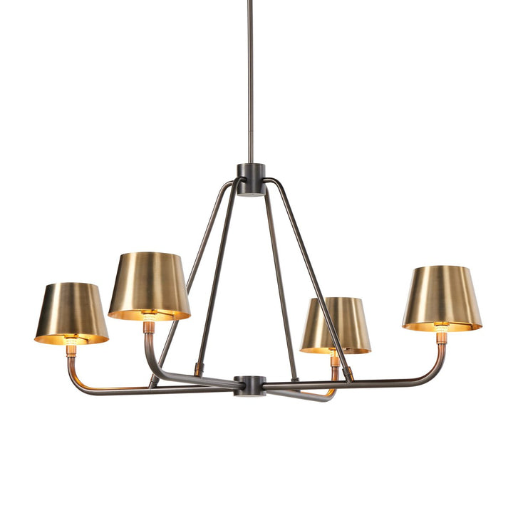 Bradley Chandelier - Aged Brass Iron - Dark Antique Iron