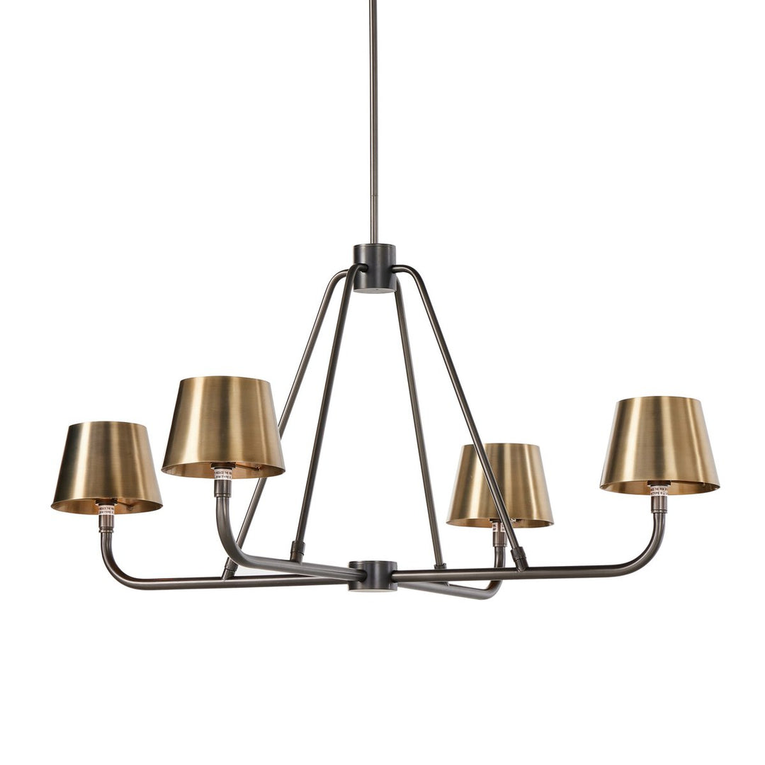 Bradley Chandelier - Aged Brass Iron - Dark Antique Iron