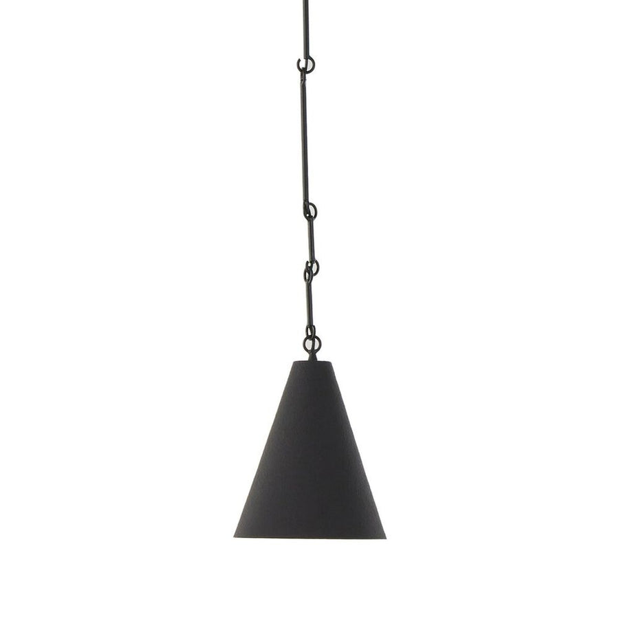 Additional view of Grazia Small Pendant in black and charcoal, featuring matte finish and adjustable chain.