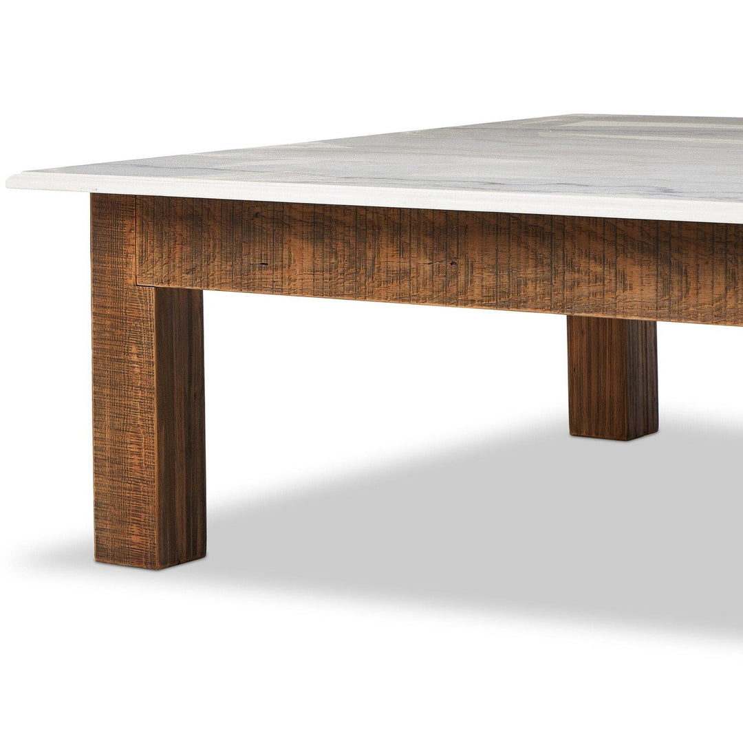 Jessa Coffee Table - Honed White Marble