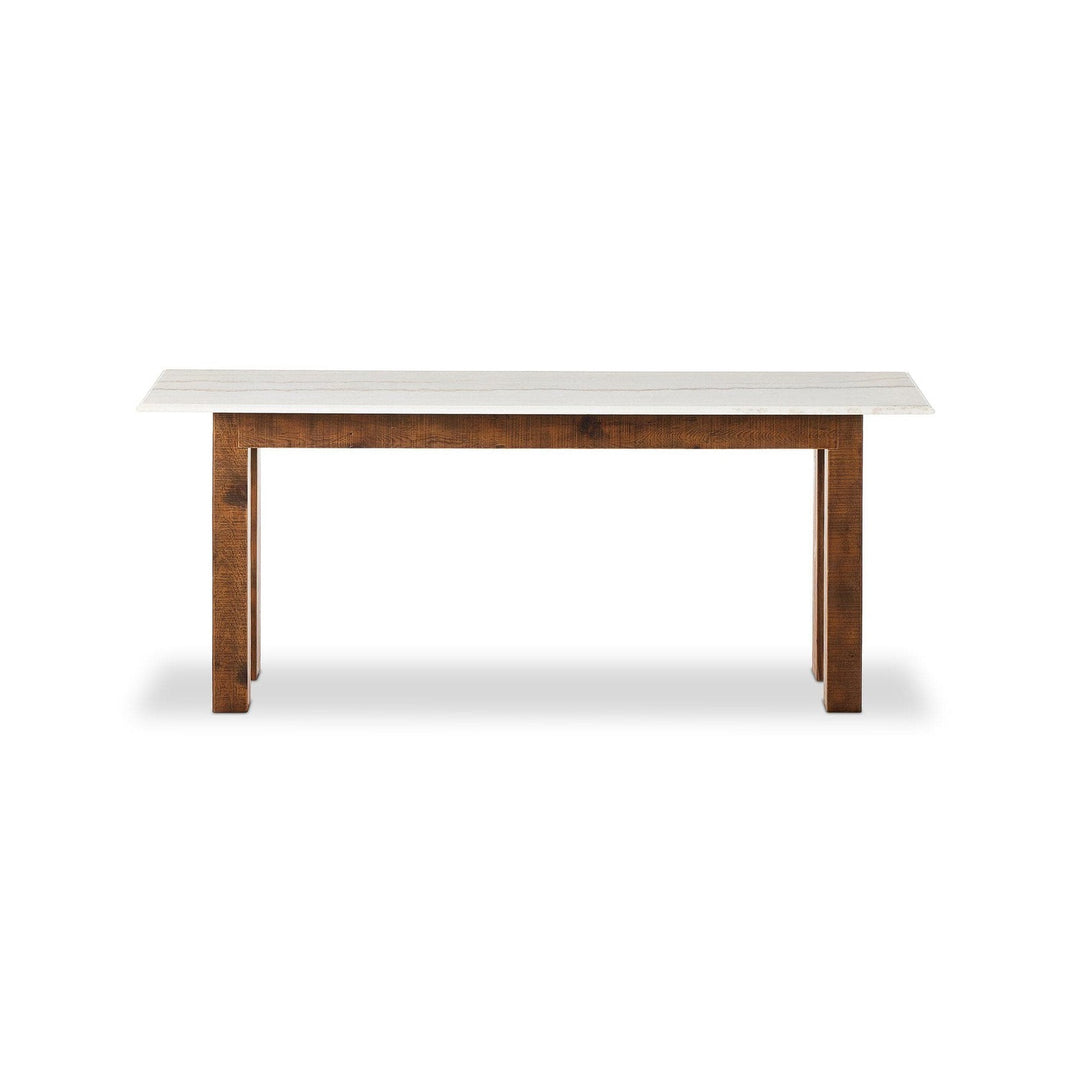 Mia Console Table - Honed White Marble