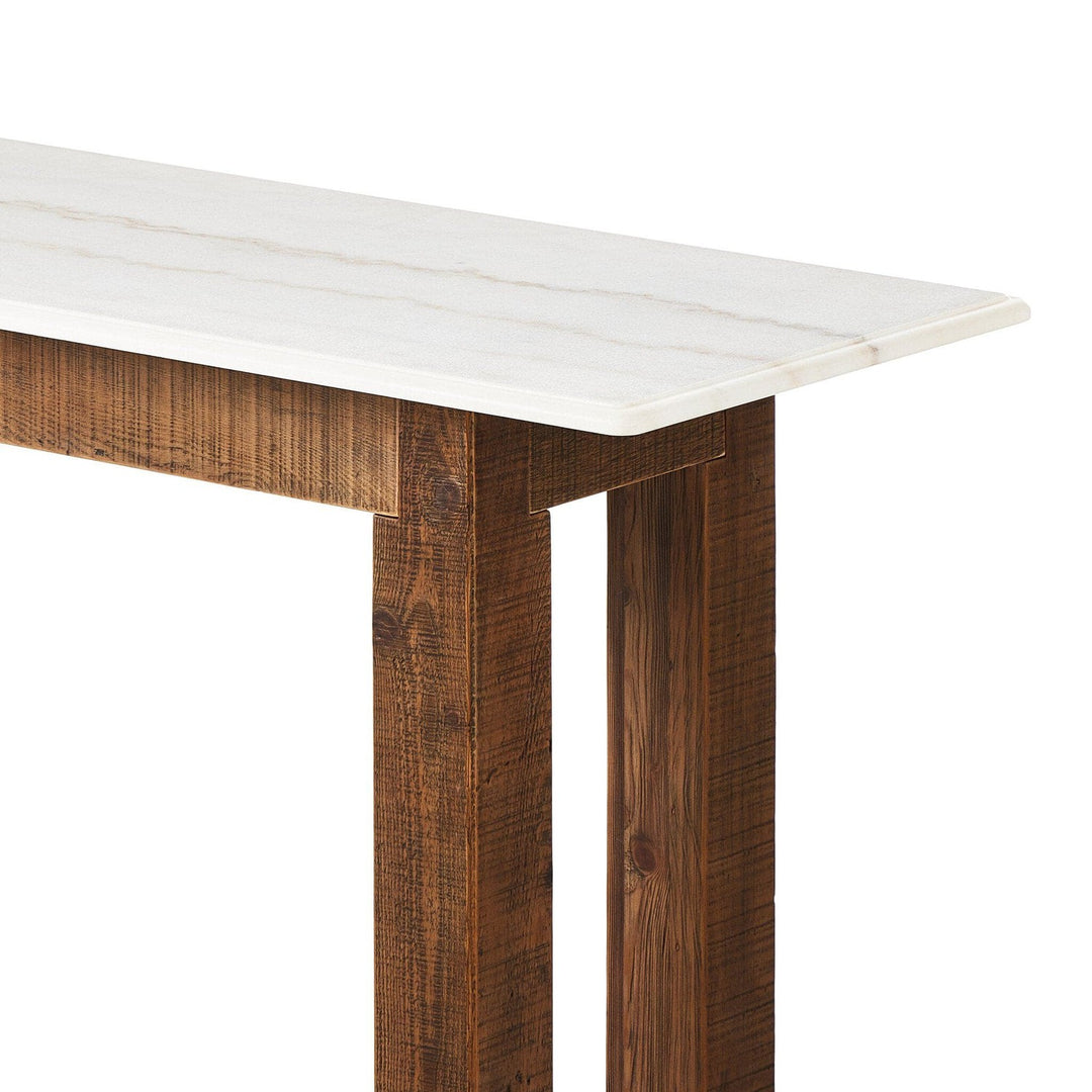 Mia Console Table - Honed White Marble