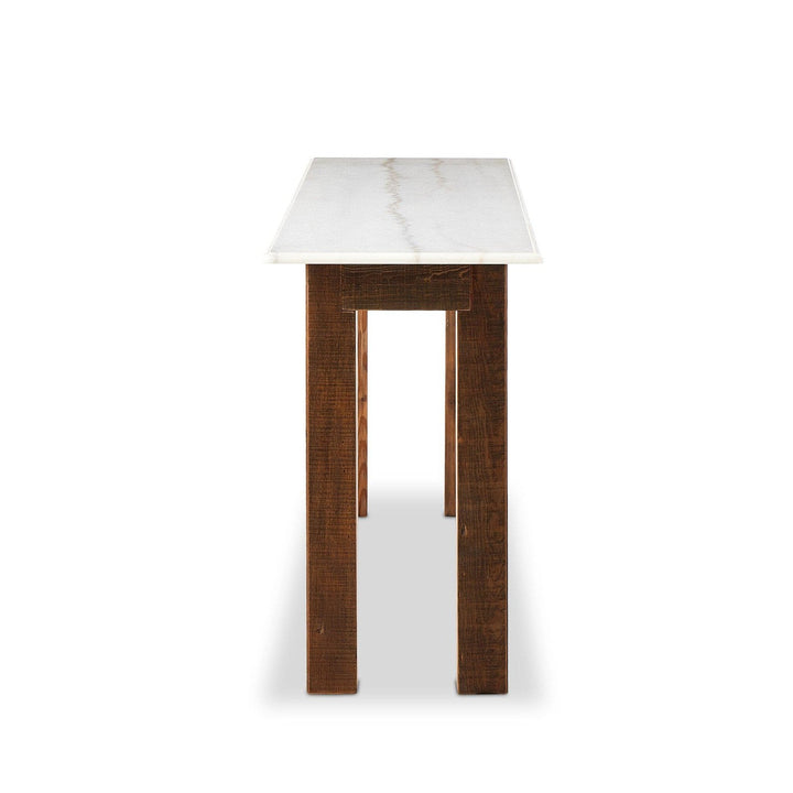 Mia Console Table - Honed White Marble