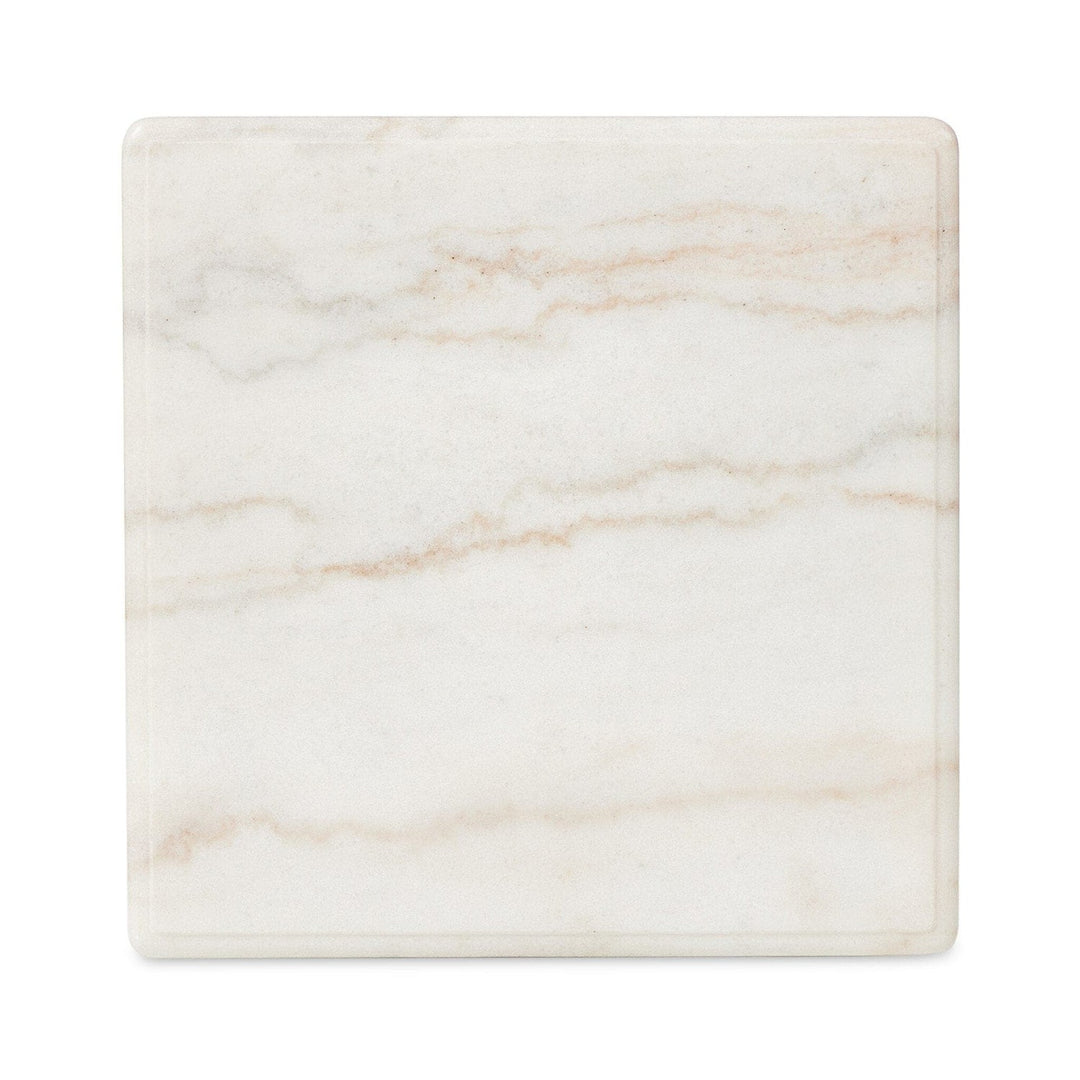 Mia End Table - Honed White Marble