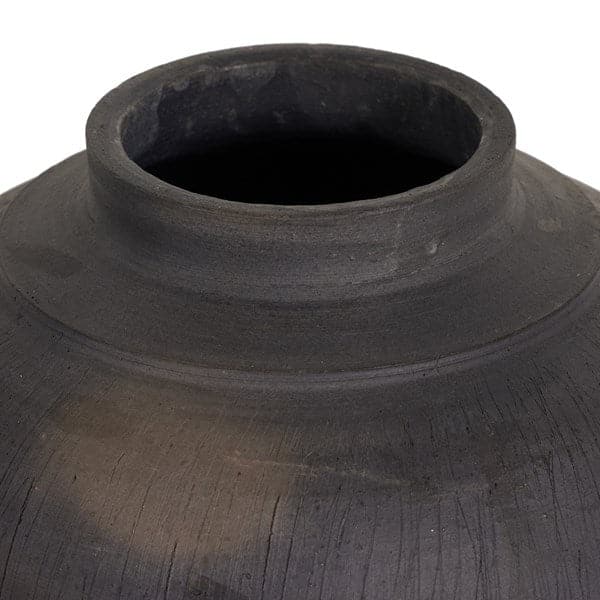 Clea Vase - Aged Black Ceramic-Four Hands-FH-237766-001-Vases-4-France and Son