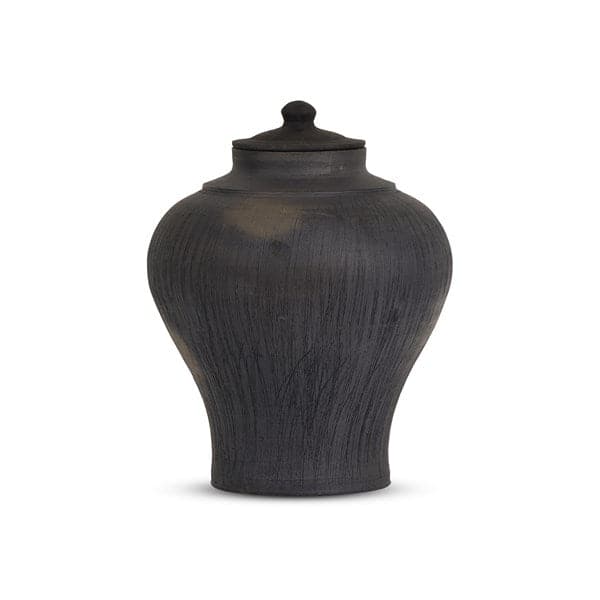 Clea Vase - Aged Black Ceramic-Four Hands-FH-237766-001-Vases-1-France and Son