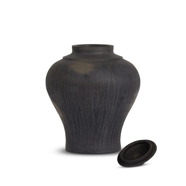 Clea Vase - Aged Black Ceramic-Four Hands-FH-237766-001-Vases-3-France and Son